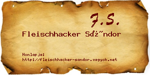 Fleischhacker Sándor névjegykártya